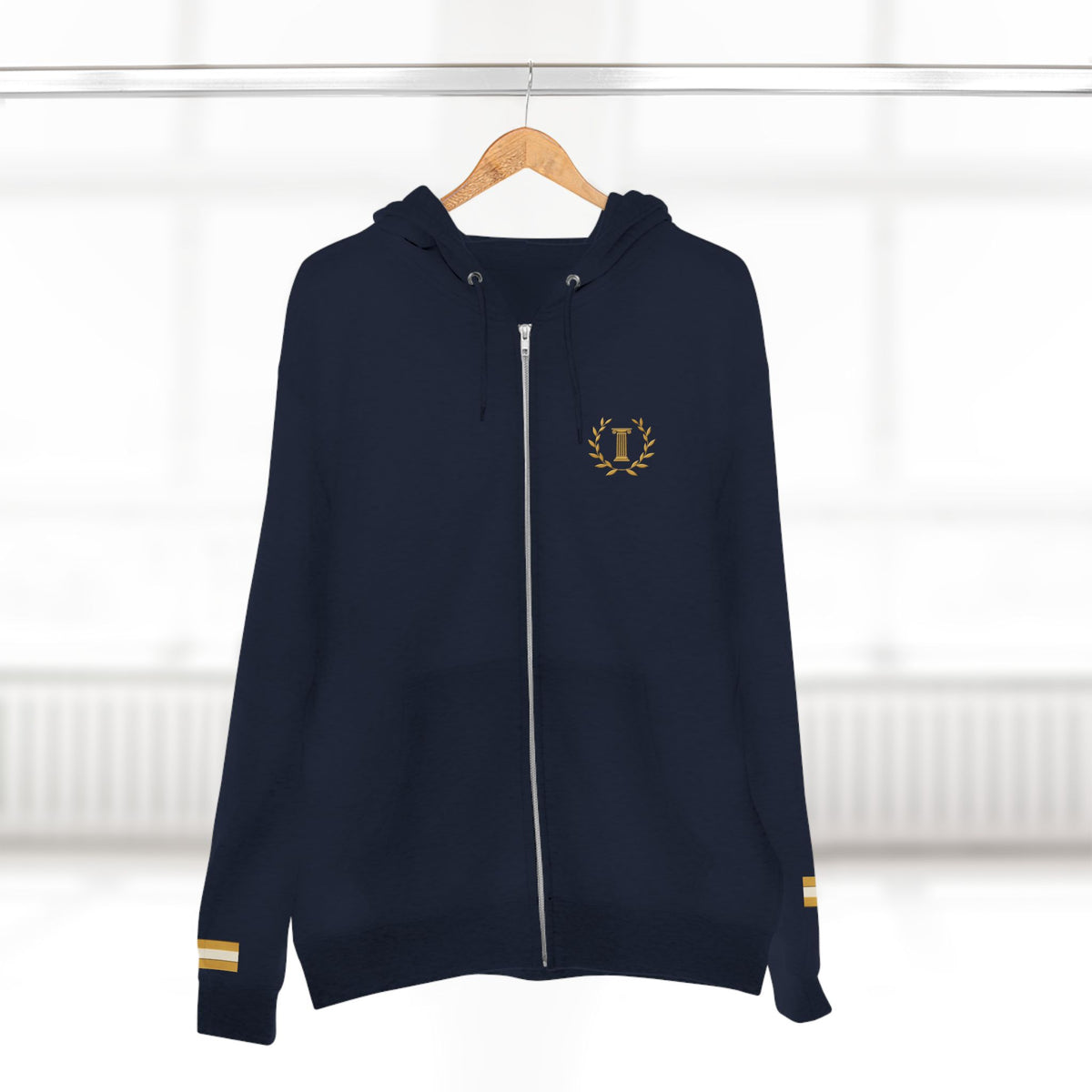 Achilles Zip Hoodie in Navy