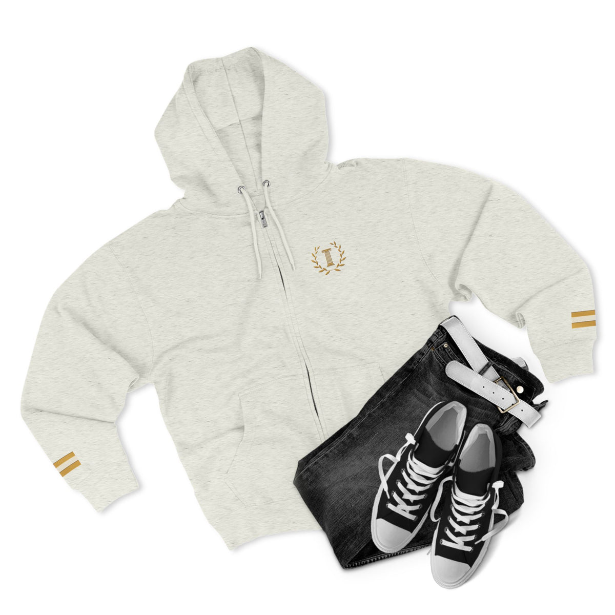 Achilles Zip Hoodie in Oatmeal Heather
