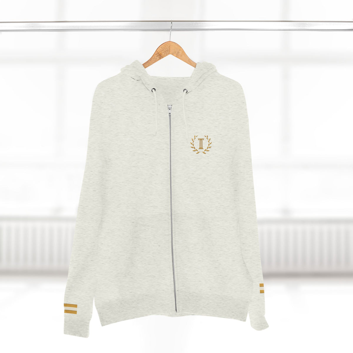 Achilles Zip Hoodie in Oatmeal Heather